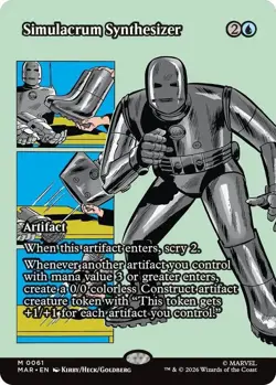 MTG - Simulacrum Synthesizer Borderless, Marvel Universe Eternal Legal Near Mint - Image 1
