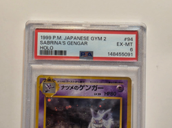 1999 Pokemon Japanese Gym 2 Sabrina's Gengar Holo #94 PSA 6 EX-MT - Image 2