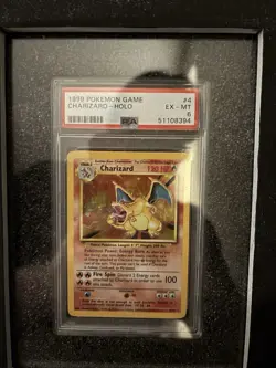 Pokemon TCG Charizard Base Set Holo Unlimited Rare PSA 6 - Image 1
