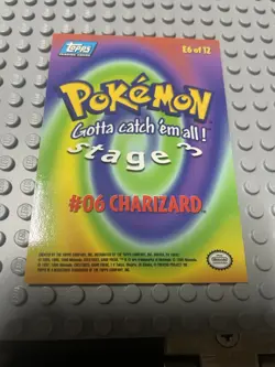 Charizard Topps Pokemon E6 of 12 Blue Logo NM - 0002 - Image 2
