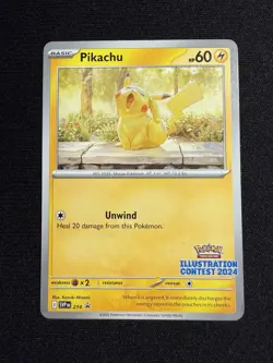 Pikachu (Illustration Contest 2024) 214 Promo Scarlet & Violet Promo Pokemon NM - Image 1