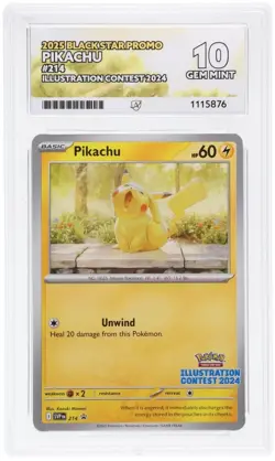 ACE 10 - Pikachu - 214 - Black Star Promo - Pokemon - Illustration Contest 2024 - Image 1