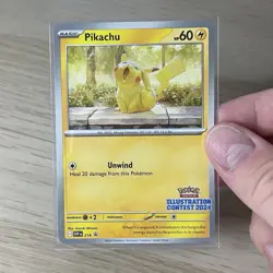 Pikachu SVP 214 - Illustration Contest 2024 S&V Promo - Pokemon TCG - NM - Image 1