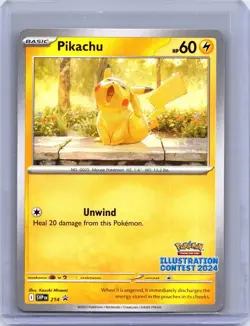 Pikachu (Illustration Contest 2024) 214 Promo Scarlet & Violet Promo Pokemon NM - Image 1