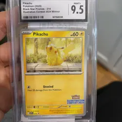 CGC 9.5 Pokemon Pikachu - 214 (Illustration Contest 2024) 214 Sv: Promo - Image 1