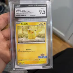 CGC 9.5 Pokemon Pikachu - 214 (Illustration Contest 2024) 214 Sv: Promo - Image 2