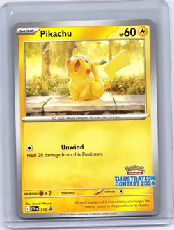 Pikachu (Illustration Contest 2024) 214 Promo Scarlet & Violet Promo Pokemon NM - Image 1