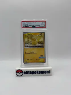 Pokemon Card | PSA 8 Pikachu SVP 214 Illustration Contest 2024 Black Star Promo - Image 1