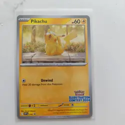 Pokemon TCG Pikachu SVP 214 Illustration Contest 2024 Promo M/NM - Image 1