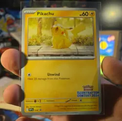 Pokemon Pikachu Illustration Contest 2024 SVP 214 Promo Holo Basic 60 HP EN - Image 1