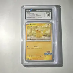 Pokemon CGC 10 Pikachu 214 Illustration Contest 2024 Scarlet & Violet Promo - Image 1