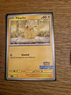 Pokemon TCG Pikachu Card 214 Illustration Contest 2024 - Image 1