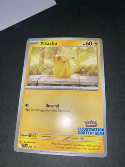 Pokemon Pikachu Illustration Contest 2024 214/214 Promo Holo English 60 HP - Image 1