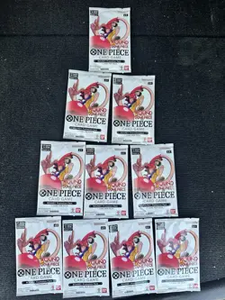 One Piece x Round1 Promo USA 10 Random Packs Sealed IN HAND! SHIPS SAME DAY! - Image 1