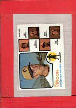1973 Topps #517b Bill Virdon NM Near Mint Pirates MG ID:62028 - Image 1