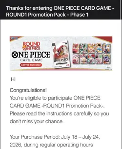 One Piece Card Game Round1 Collaboration Promo Pack - X1 (English Ver.) - Image 3