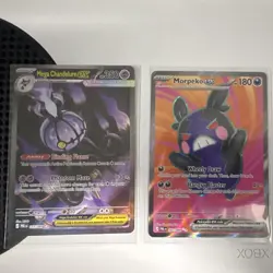 Nintendo Pokemon TCG 2-Card Lot: Mega Chandelure EX 115/084, Morpeko ex 102/084 - Image 1