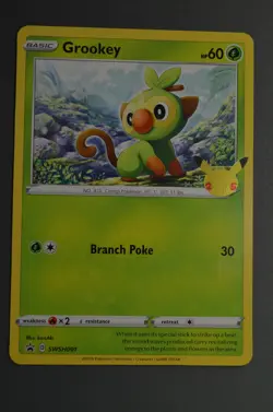 Pokemon GROOKEY SWSH001 25TH ANNIVERSARY SET *JUMBO CARD* NM/MINT FREE SHIPPING - Image 1