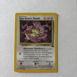 Team Rocket's Meowth 18/53 Wotc Black Star Promo Regular Pokemon Card NM - Image 1