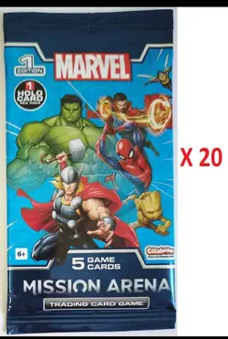 Marvel Mission Arena TCG Lotto 20 Bustine Game Cards Cicaboom - Image 1