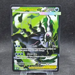 Mega Darkrai ex Ultra Rare Pokemon Pitch Black ME05 101/084 Full Art Foil - Image 1