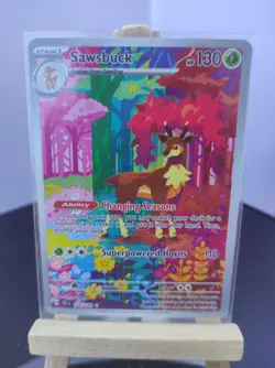 Sawsbuck 166/162 Temporal Forces Illustration Rare NM Pokemon - Image 1