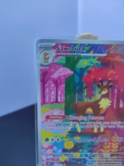 Sawsbuck 166/162 Temporal Forces Illustration Rare NM Pokemon - Image 3