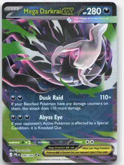Mega Darkrai ex 048/084 Double Rare Pitch Black Pokemon Holo Near Mint - Image 1