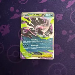 Mega Darkrai ex Double Rare 048/084 Me05: Pitch Black Holo POKEMON NEAR MINT - Image 1