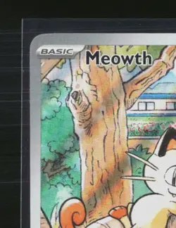 2025 Pokemon Meowth #106/94 Prismatic Evolutions Holo Secret Rare - Image 3