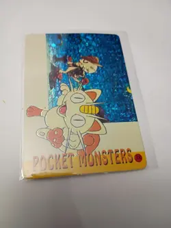 Meowth Vintage Pocket Monsters Vending Holo Prism Pokemon Meowth #38 Misty - Image 1