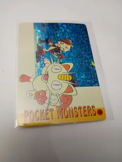 Meowth Vintage Pocket Monsters Vending Holo Prism Pokemon Meowth #38 Misty - Image 2