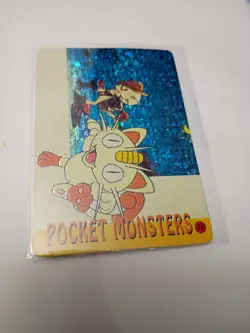Meowth Vintage Pocket Monsters Vending Holo Prism Pokemon Meowth #38 Misty - Image 3