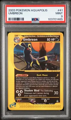 Umbreon 41/147 Aquapolis Pokemon PSA 9 - Image 1
