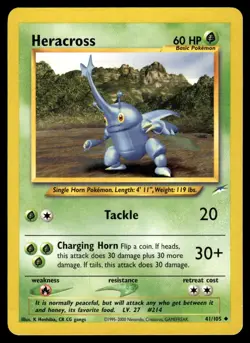 HERACROSS - 41/105 Uncommon Neo Destiny Pokemon Unlimited MP - Image 1
