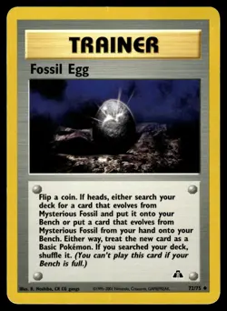 FOSSIL EGG - 72/75 Uncommon Neo Discovery Pokemon Unlimited MP - Image 1