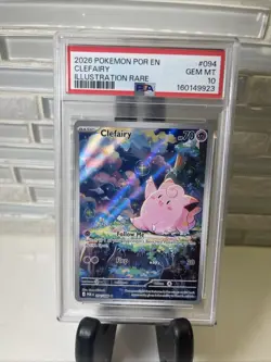 2026 Pokemon Mega Evolution Perfect Order #094 Clefairy Illustration Rare PSA 10 - Image 1