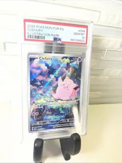 2026 Pokemon Mega Evolution Perfect Order #094 Clefairy Illustration Rare PSA 10 - Image 2