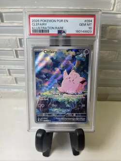 2026 Pokemon Mega Evolution Perfect Order #094 Clefairy Illustration Rare PSA 10 - Image 4