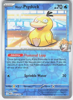 Misty's Psyduck 045/182 Uncommon Destined Rivals Pokemon Reverse Holo Near Mint - Image 1