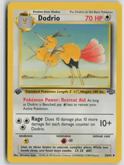 Dodrio 34/64 Uncommon Jungle Pokemon 1st Edition Near Mint - Image 1