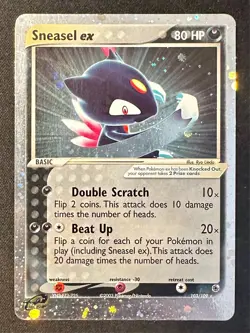 Sneasel ex 103/109 EX Ruby & Sapphire Pokemon Card Nintendo Holo Rare - Vlp - Image 1