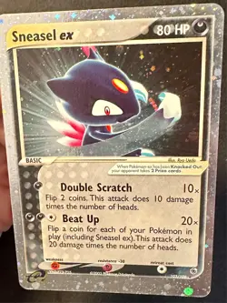 Sneasel ex 103/109 EX Ruby & Sapphire Pokemon Card Nintendo Holo Rare - Vlp - Image 3