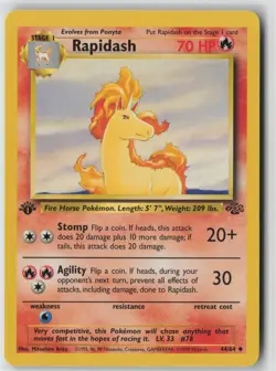 Rapidash 44/64 Uncommon Jungle Pokemon 1st Edition Near Mint - Image 1