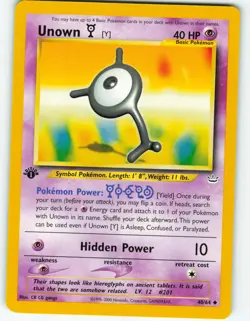 Unown [Y] - 1st Edition - 40/64 Neo Revelation - Pokemon TCG - 2001 - Image 1