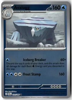 Avalugg 024/086 Uncommon Chaos Rising Pokemon Reverse Holo Near Mint - Image 1