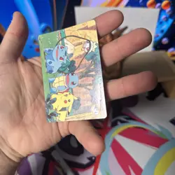 1999 Vintage Pocket Monsters Vending Prism - Psyduck, Eevee, Pika #459 LP - Image 2