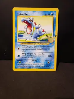POKEMON CELEBRATIONS JUMBO TOTODILE 81/111 25TH ANNIVERSARY LP CONDITION - Image 1