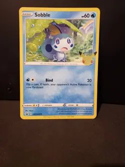 POKEMON CELEBRATIONS JUMBO SOBBLE SWSH003 25TH ANNIVERSARY LP CONDITION - Image 1
