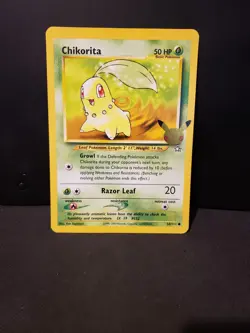 POKEMON CELEBRATIONS JUMBO CHIKORITA 54/111 25TH ANNIVERSARY LP CONDITION - Image 1